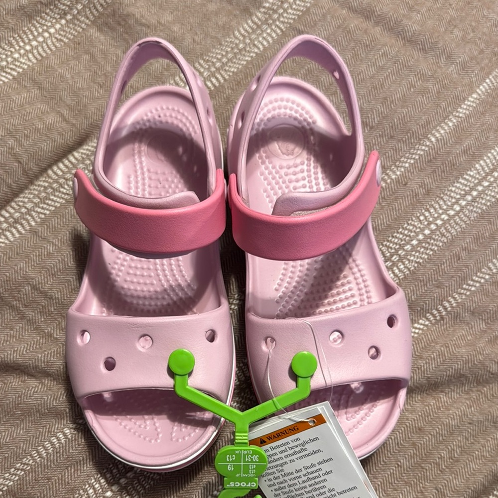 Kids Pink Crocs Sandals NWT